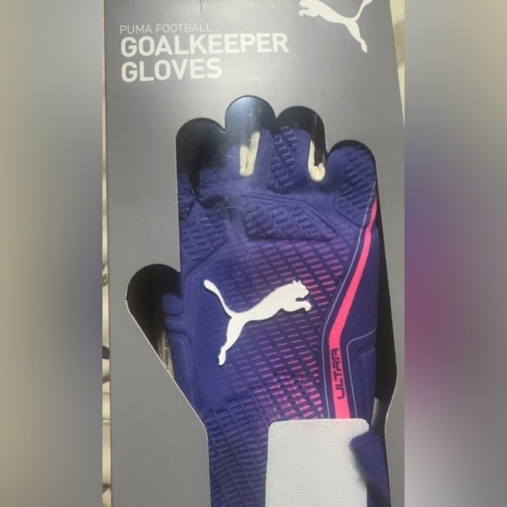 New $140 MSRP Puma Ultra Ultimate Hybrid Cut Goalie Gloves Blue 11 041948 01